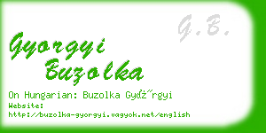 gyorgyi buzolka business card